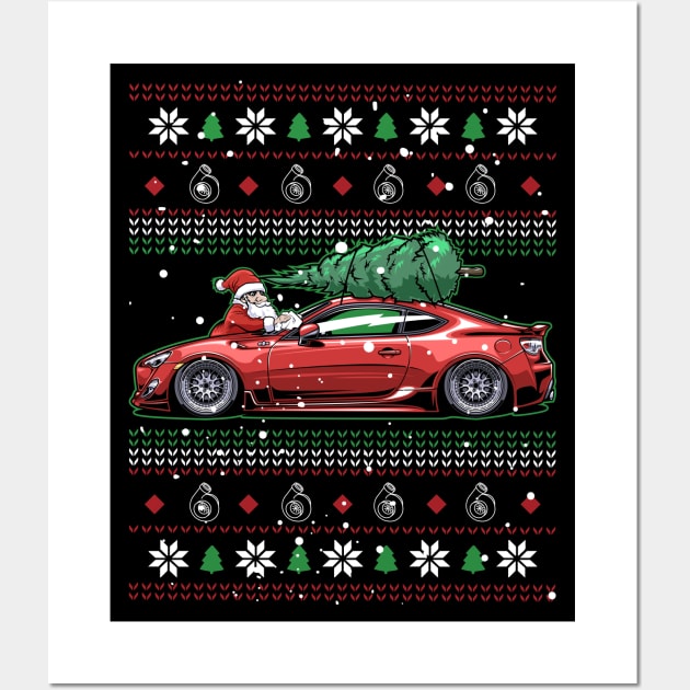 Christmas Ugly Toyota GT86! Best CarGuy Gift! Wall Art by racingfactory